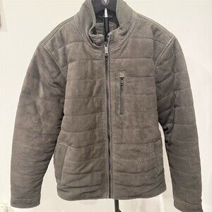 Rodd & Gunn Jacket Mens Size M Brown Quilted Full Zip Stand Collar